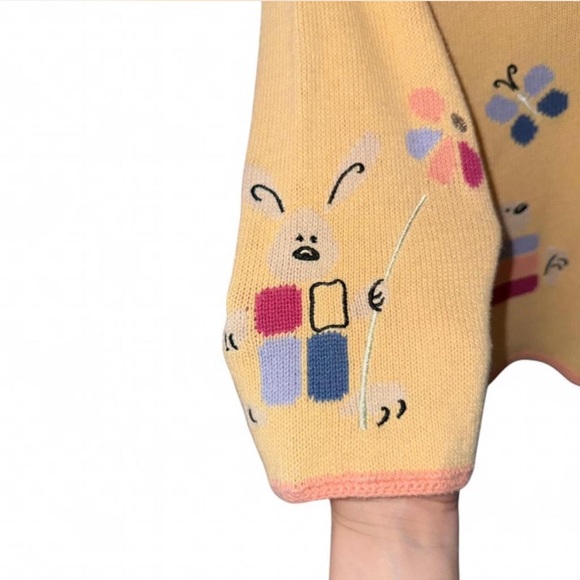 Early Y2K Vintage Christopher & Banks Whimsical Storybook Bunny Cardigan - Picture 6 of 10